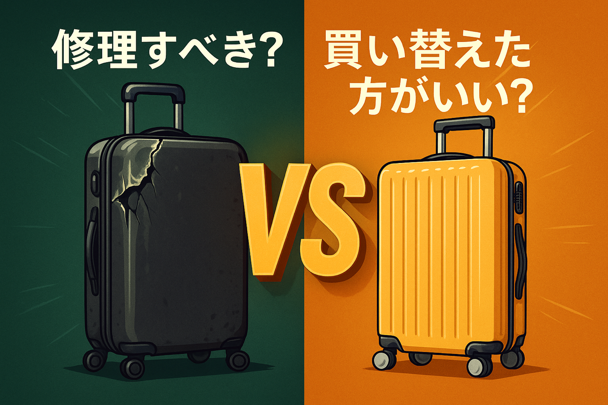 スーツケース　修理か買い替えか