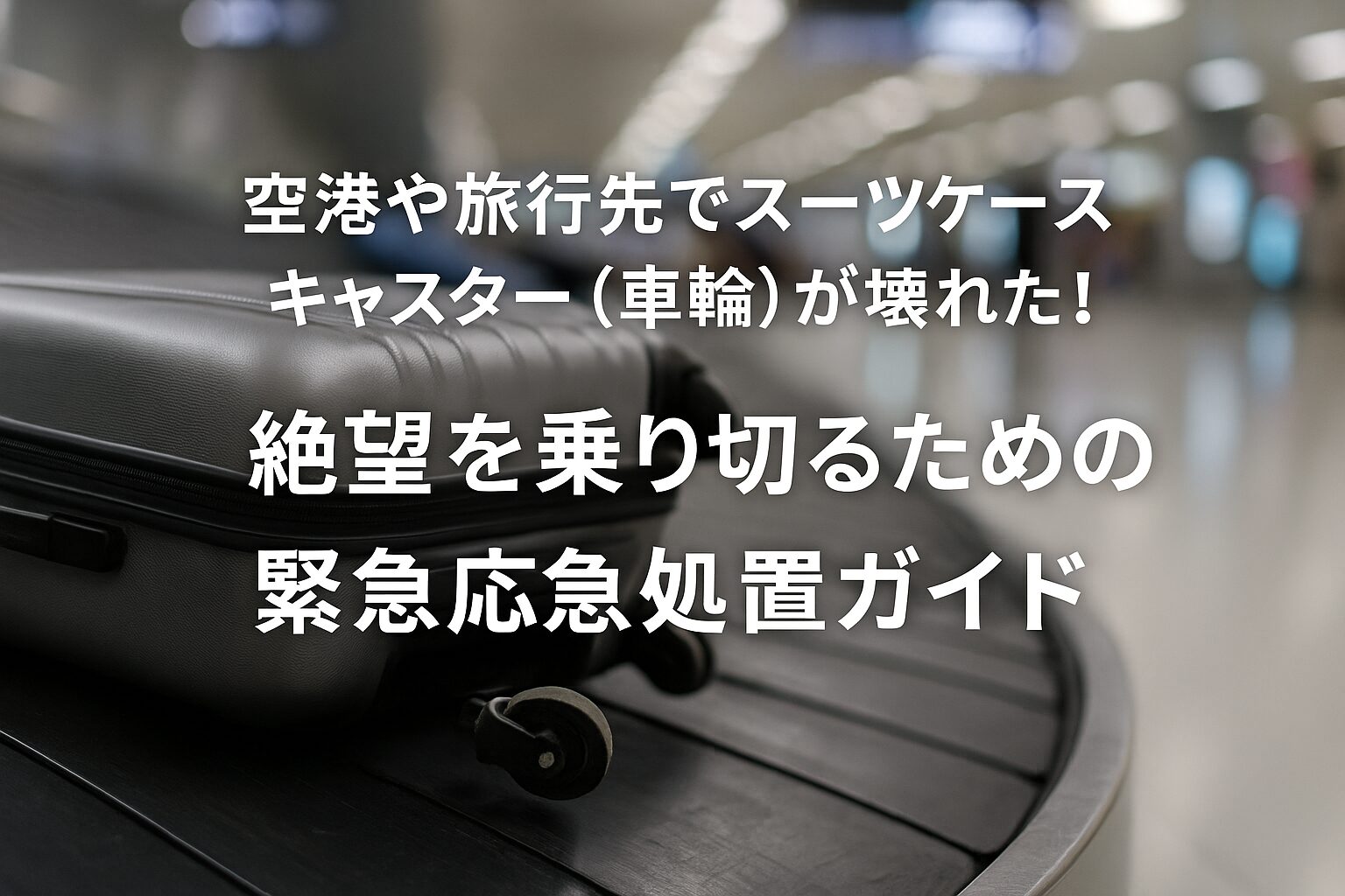 空港や旅行先でスーツケースのキャスター（車輪）が壊れた！絶望を乗り切るための緊急応急処置ガイドのアイコン