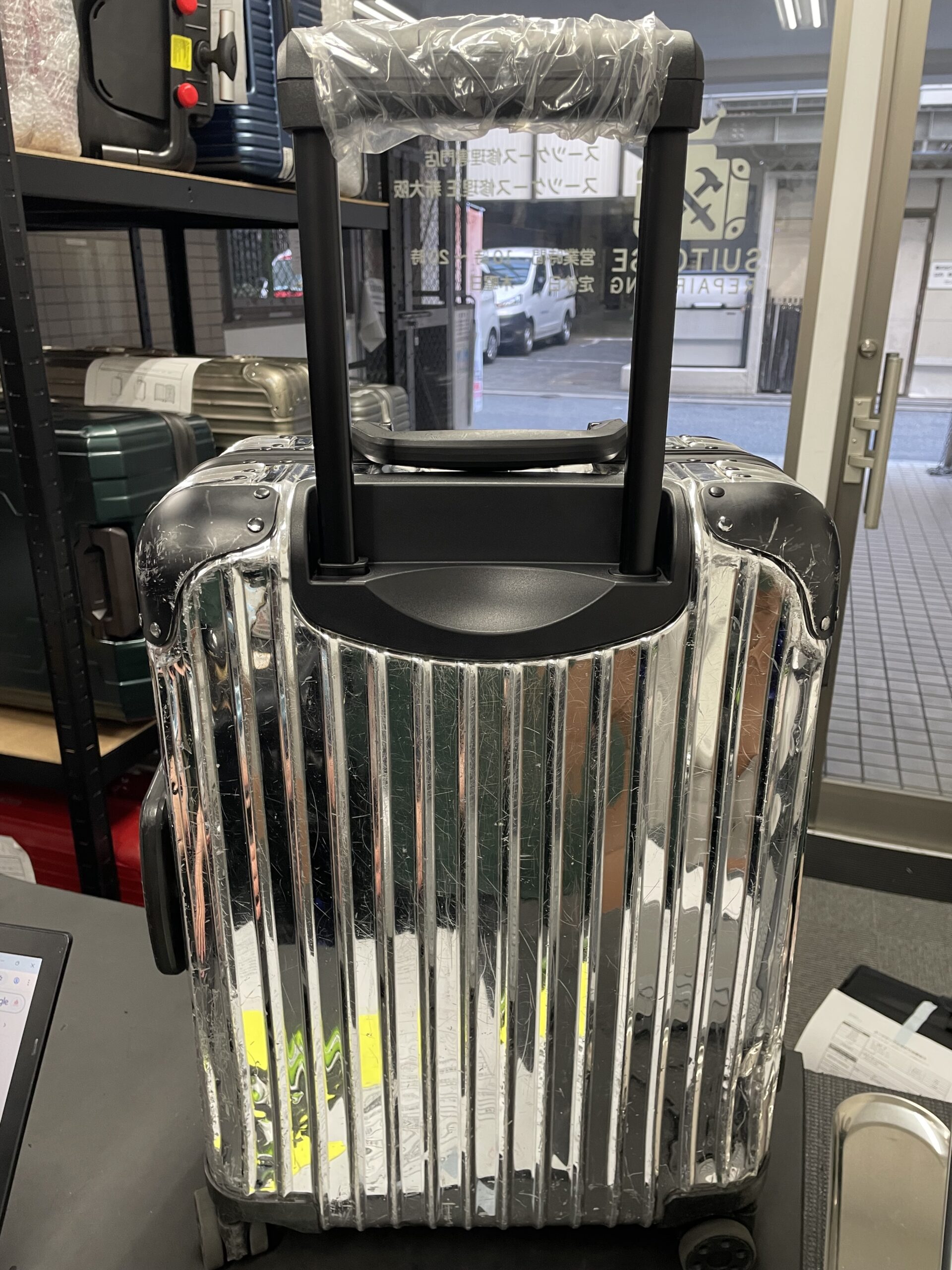 リモワモンクレール　伸縮ハンドル代用品交換　修理後