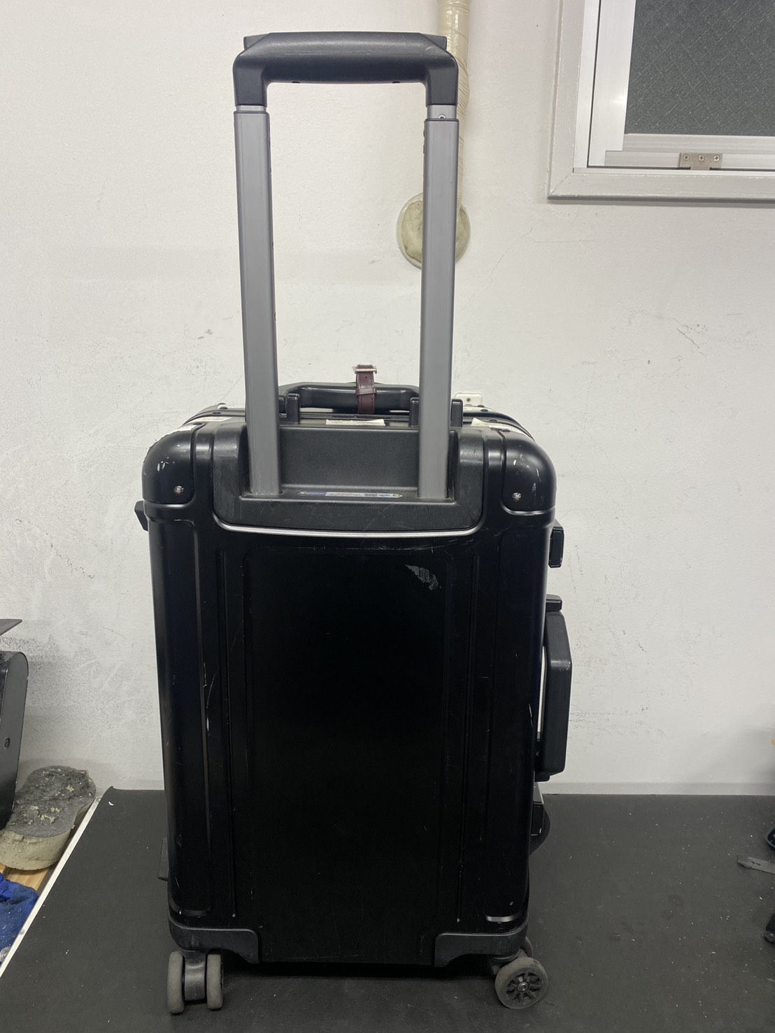 ゼロハリバートン　伸縮ハンドル　代用品交換　修理前